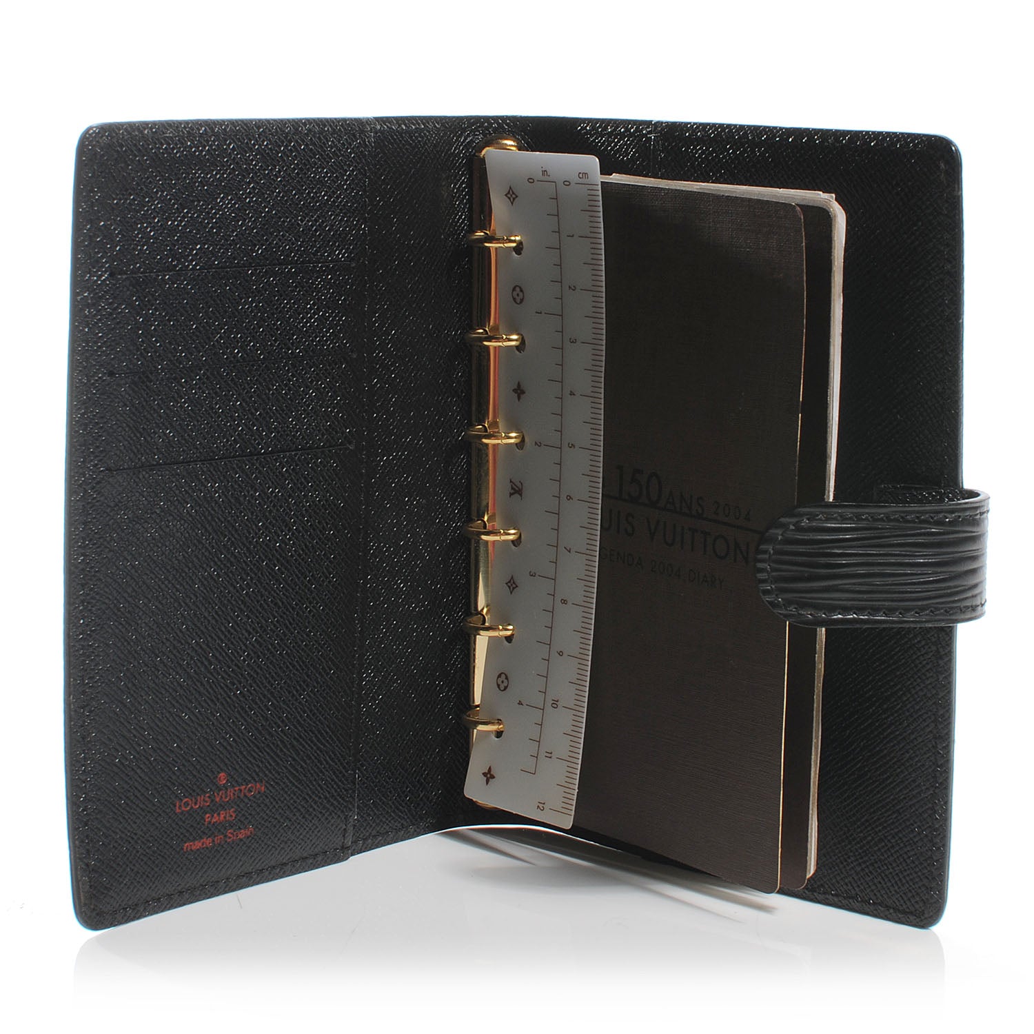 Louis Vuitton Epi Small Ring Agenda Black 5 of 7