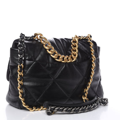 Chanel Lambskin Quilted Large 19 Flap Black 3 of 9