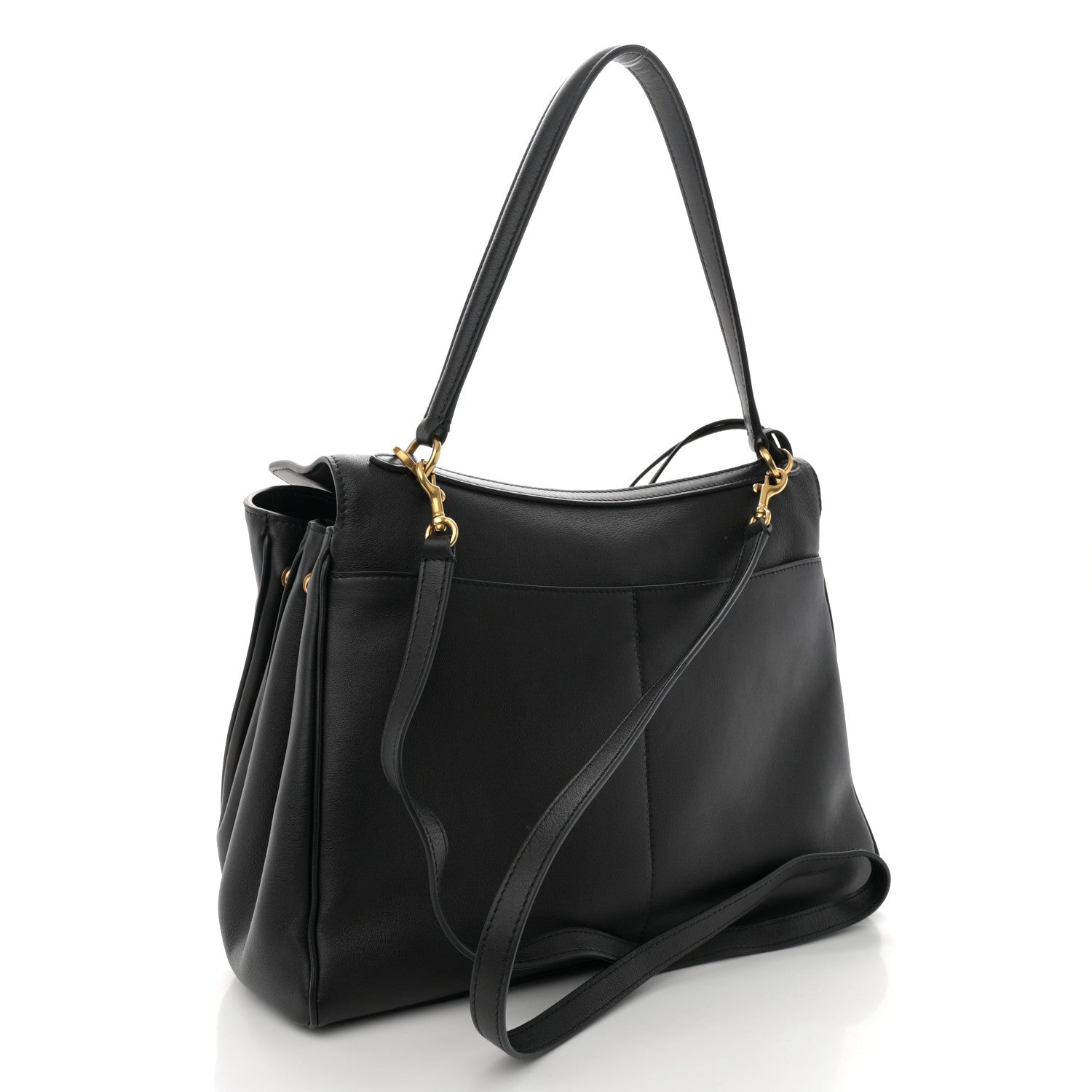Balenciaga Natural Smooth Calfskin Medium Rodeo Top Handle Handbag Black 3 of 9