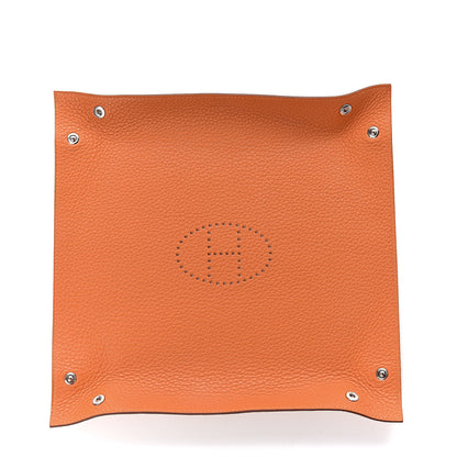 Hermes Taurillon Clemence Mises et Relances Change Tray Potiron 5 of 8