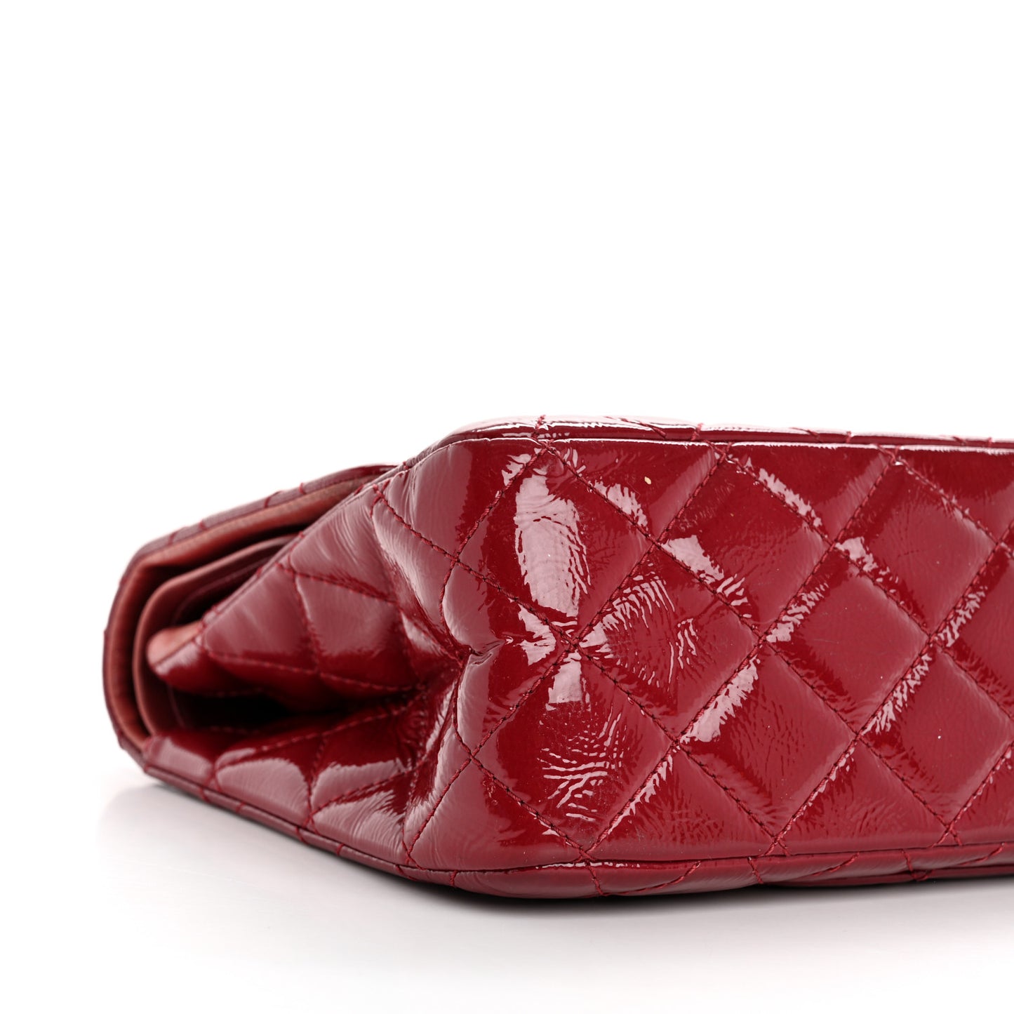 Distressed Patent Quilted 2.55 Reissue 227 Flap Raspberry Red