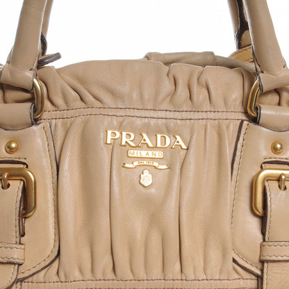 Prada Nappa Leather Gaufre Tote Beige 3 of 10