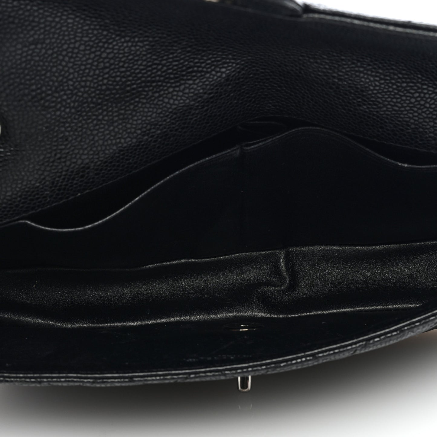 Caviar Quilted East West Flap Black