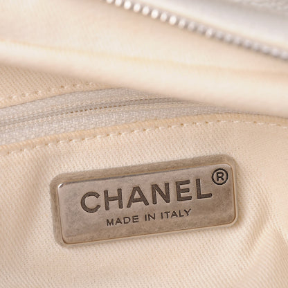 Chanel Caviar Quilted Bowler Tote White 6 of 8
