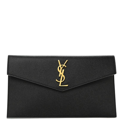 Saint Laurent Grain De Poudre Uptown Pouch Black 1 of 8