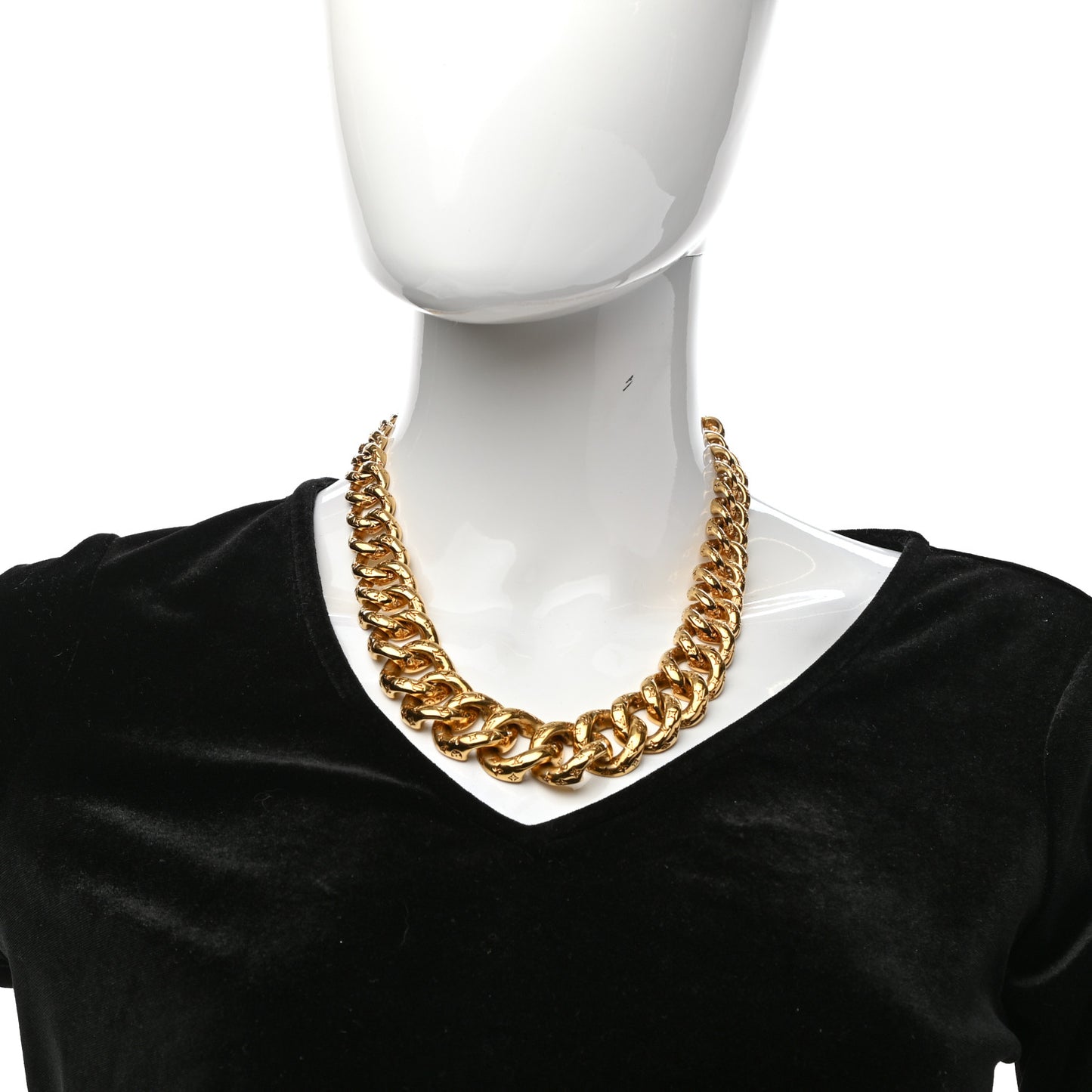 Metal 2D Chain Necklace Gold