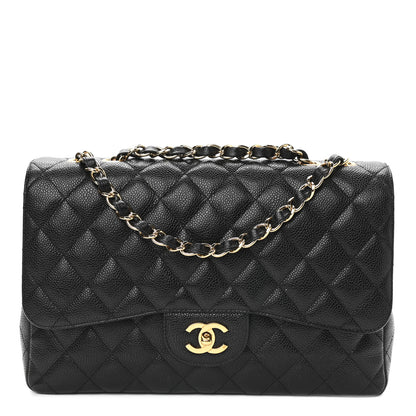 Chanel Caviar Quilted Jumbo Single Flap Black 1 of 9