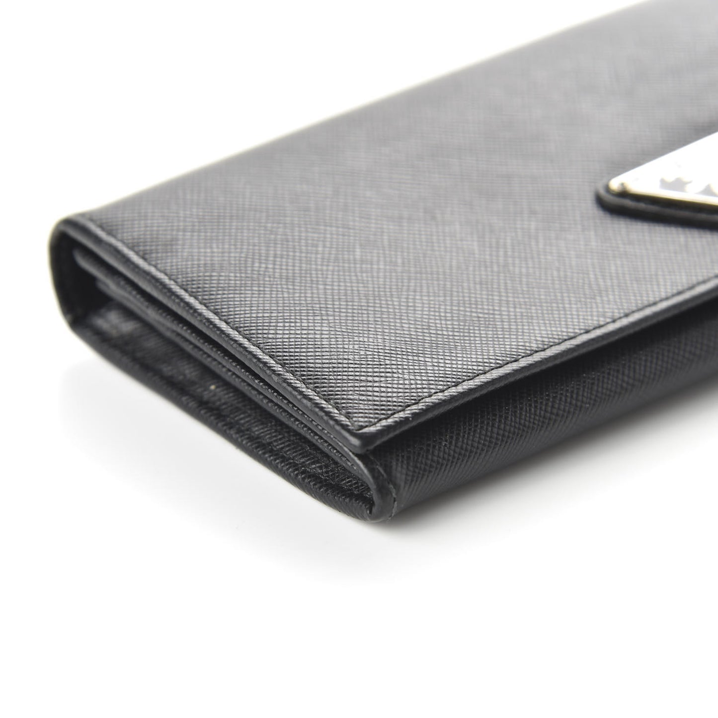 Saffiano Continental Flap Wallet Black