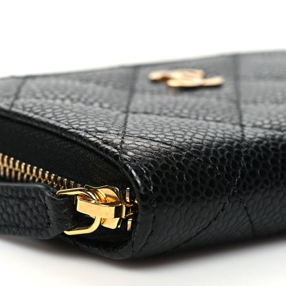 Chanel Caviar Quilted Classic Zipped Coin Purse Black 9 of 11