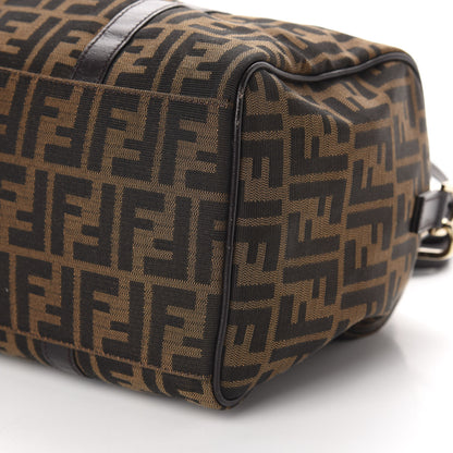 Fendi Zucca Calfskin Medium Convertible Boston Satchel Tobacco 7 of 10