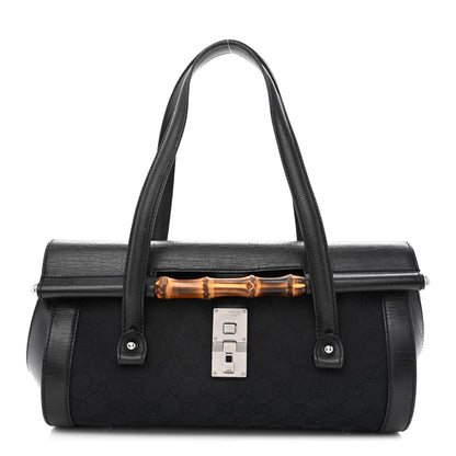 Gucci Monogram Bamboo Bullet Bag Black 1 of 14