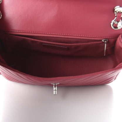 Chanel Lambskin Chevron Medium Single Flap Fuchsia 5 of 11