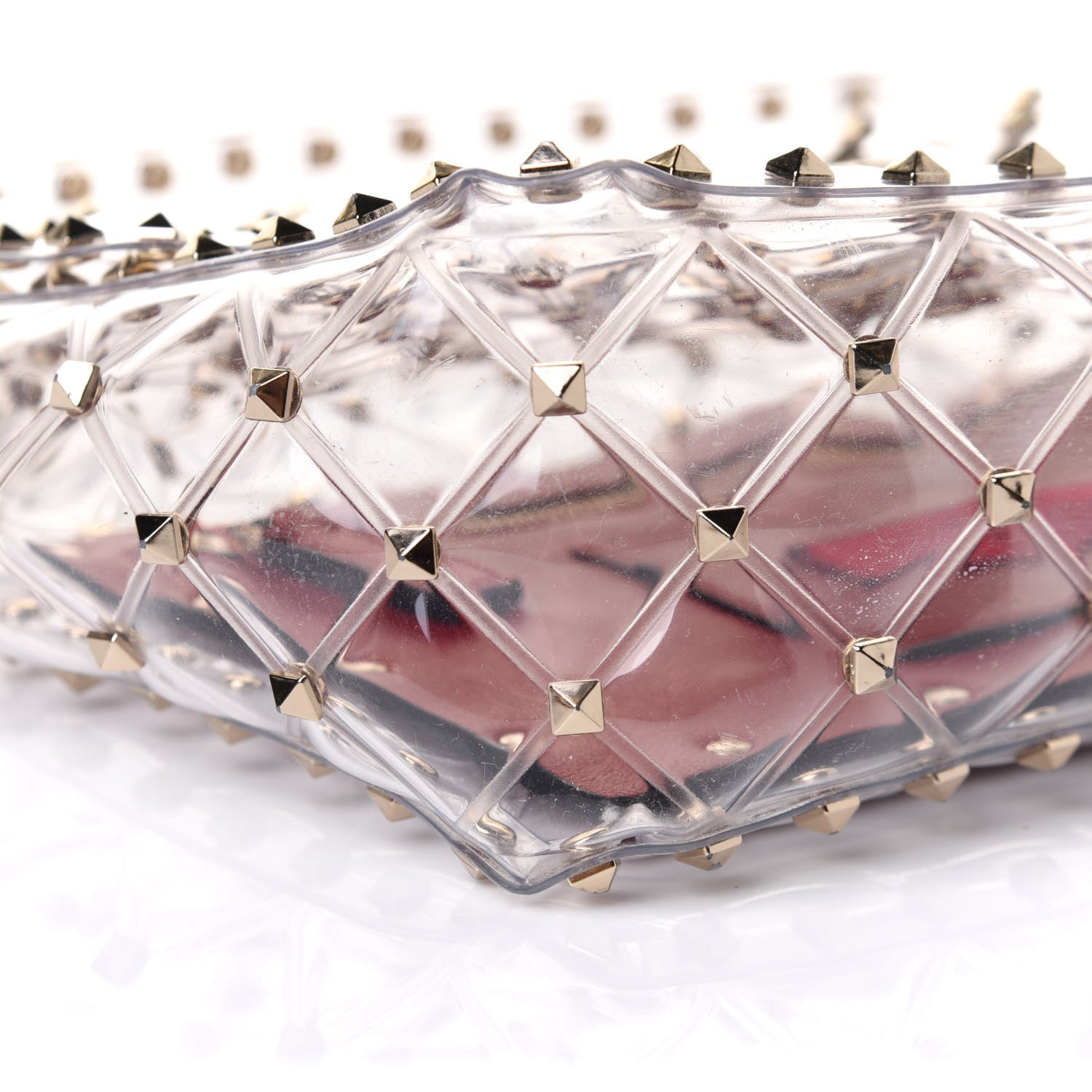 Valentino Garavani PVC Medium Rockstud Spike Shoulder Bag 6 of 10