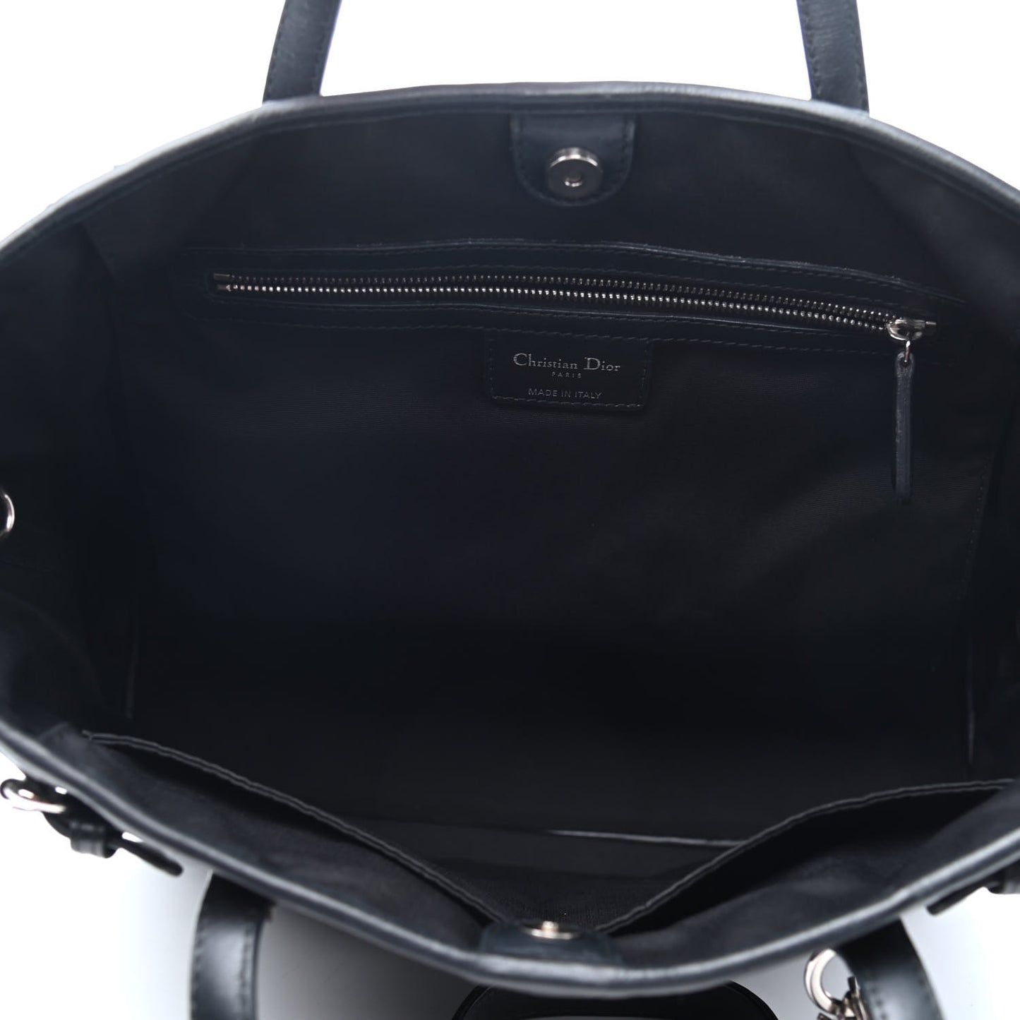 Coated Canvas Cannage Small Panarea Tote Black