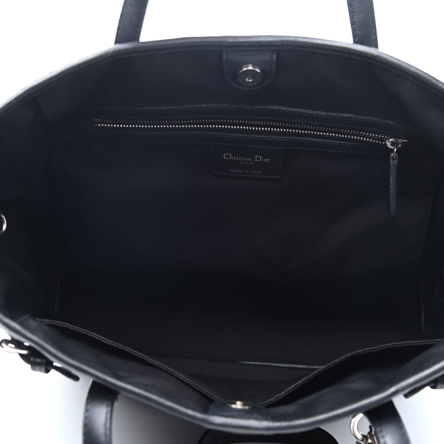 Christian Dior Coated Canvas Cannage Small Panarea Tote Black 4 of 4
