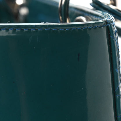 Christian Dior Patent Cannage Medium Lady Dior Blue 13 of 13