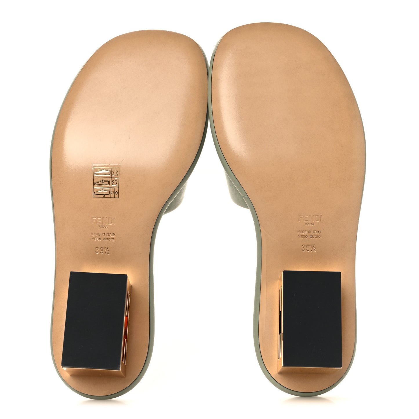 Nappa Baguette 60mm Slide Sandals 39.5 Musk