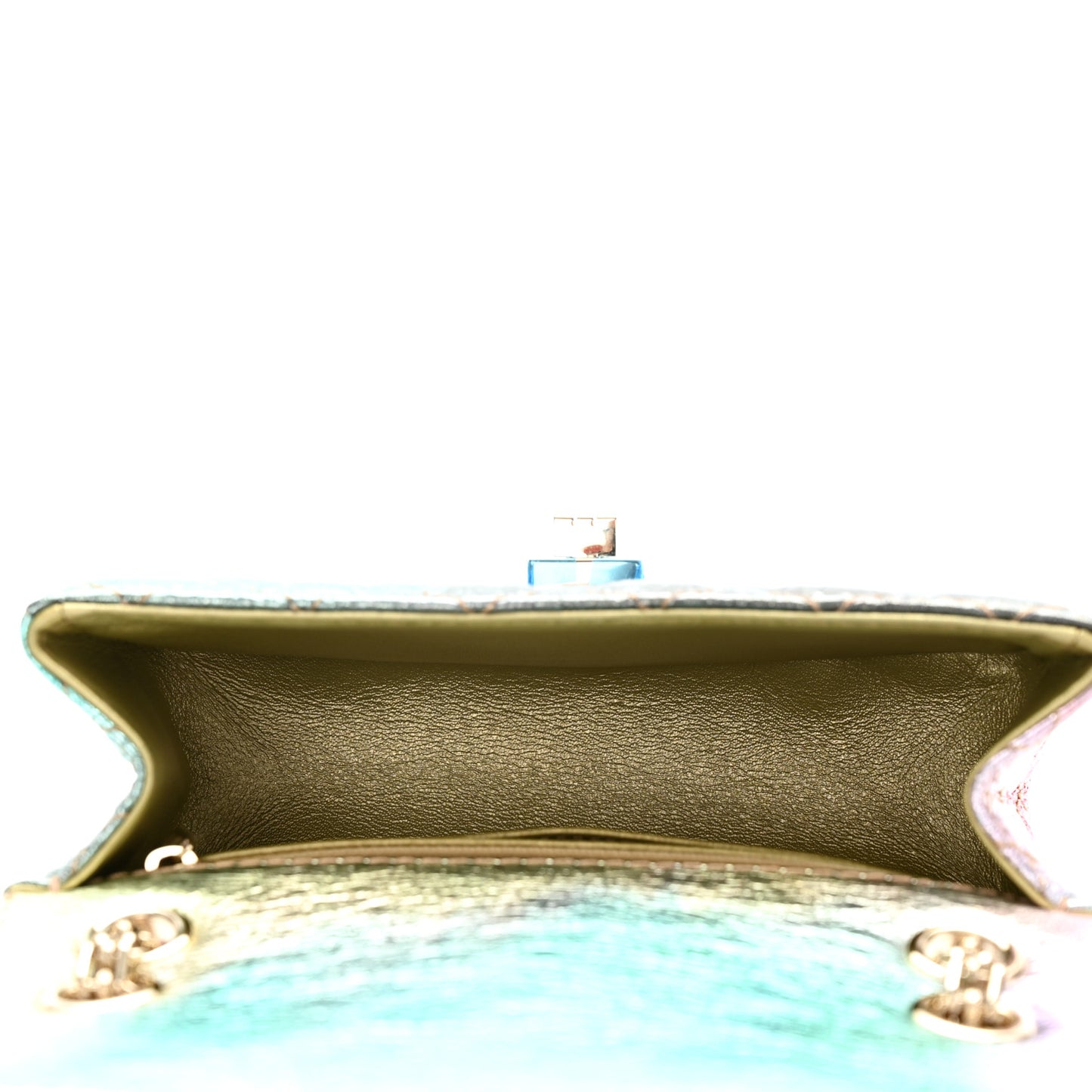 Metallic Goatskin Quilted Mini 2.55 Reissue Flap Multicolor