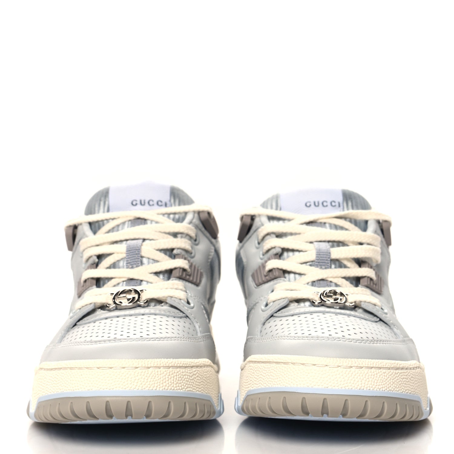 Gucci Calfskin Perforated Sneakers 36 Smoky Grey 3 of 10
