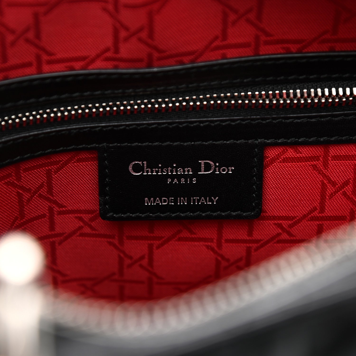 Christian Dior Lambskin Cannage Large Lady Dior Black 6 of 11