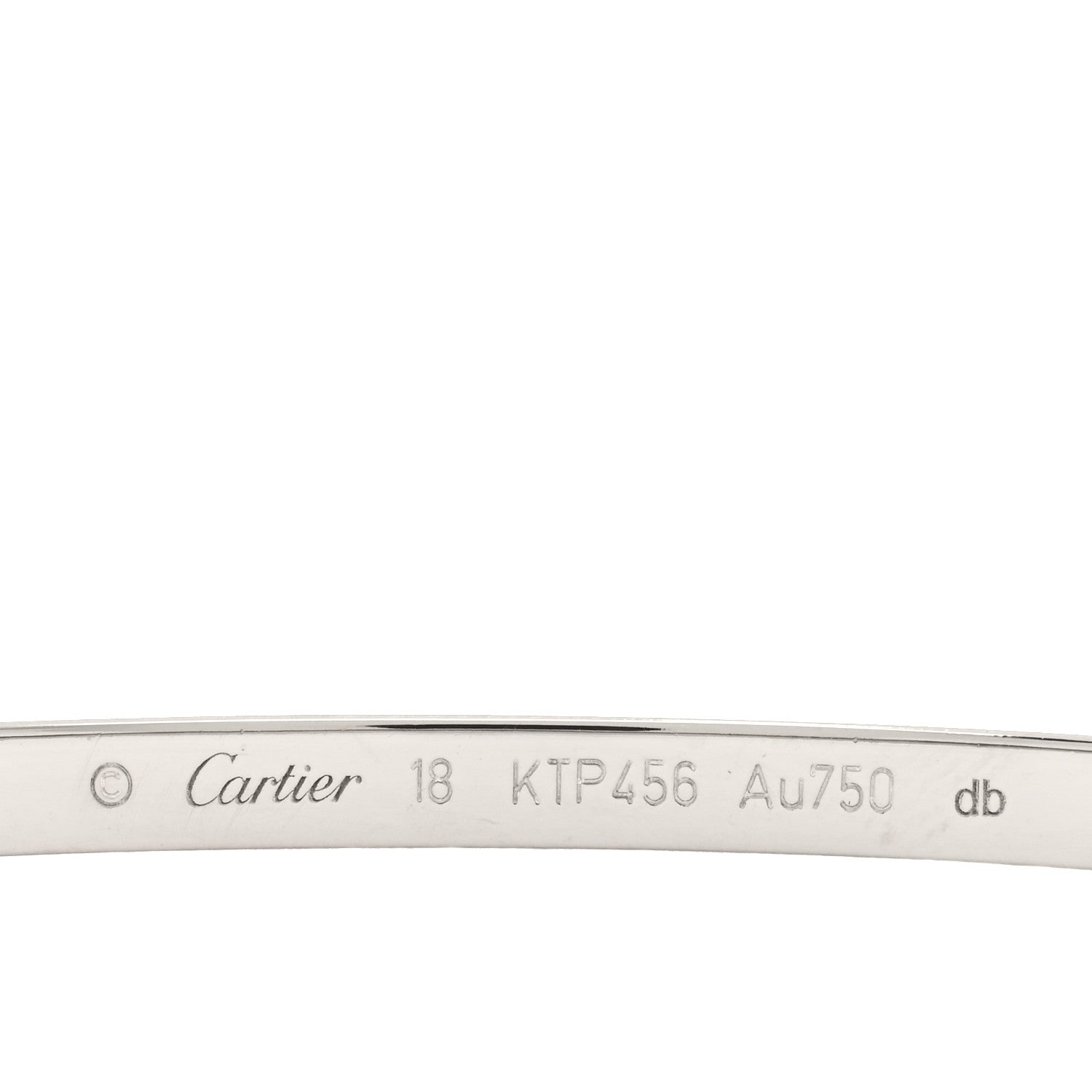 Cartier 18K White Gold Small LOVE Bracelet 18 3 of 5