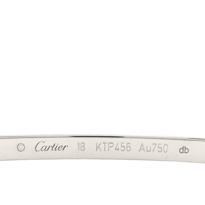 Cartier 18K White Gold Small LOVE Bracelet 18 3 of 5