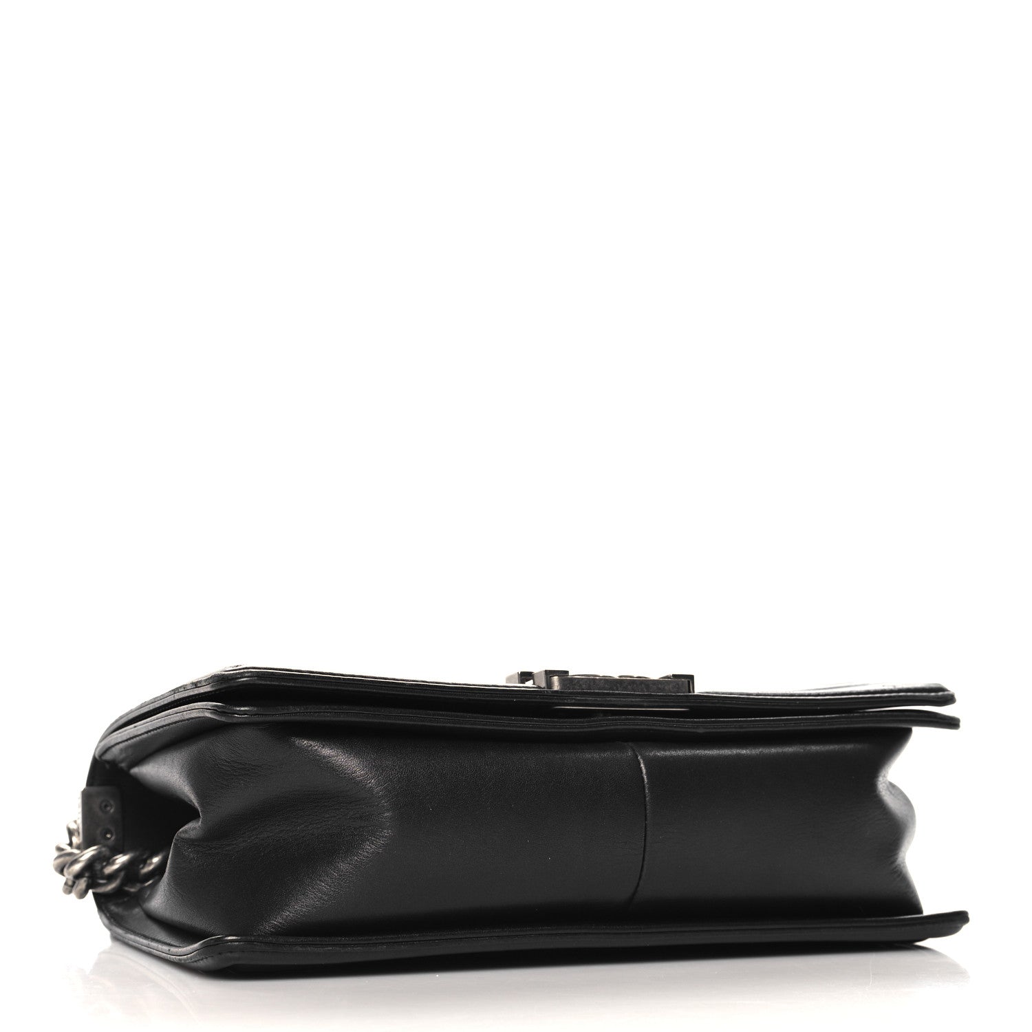Chanel Metallic Calfskin Quilted Medium Boy Flap Black 4 of 12