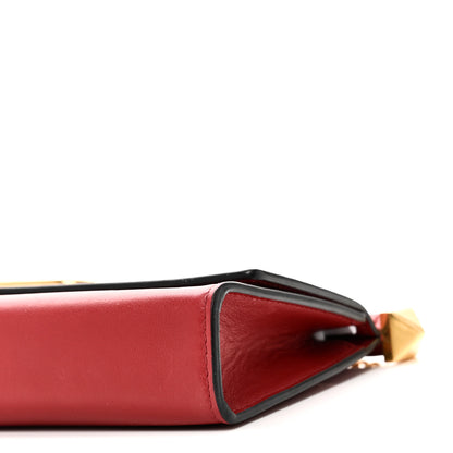 Valentino Garavani Calfskin VLogo Chain Shoulder Bag  Rouge Pur 9 of 9