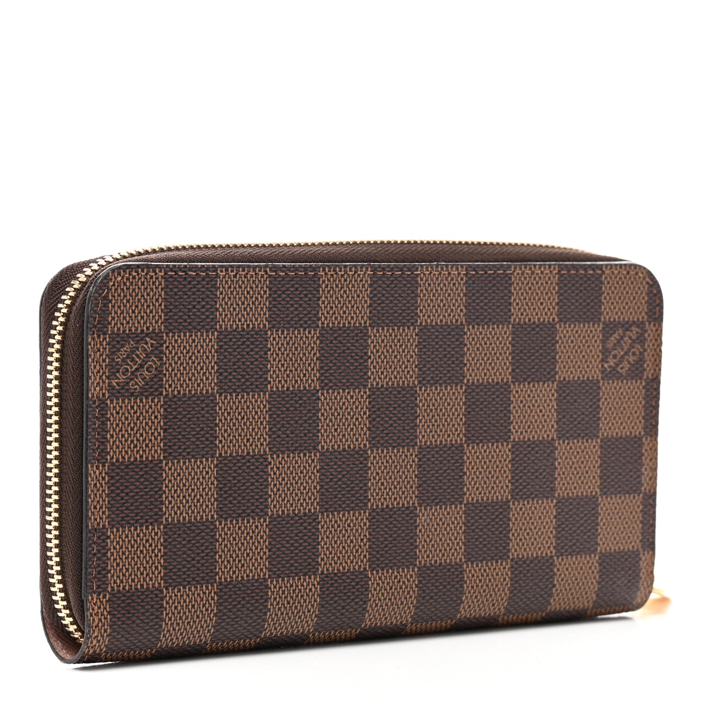 Damier Ebene Zippy Wallet Rose Ballerine