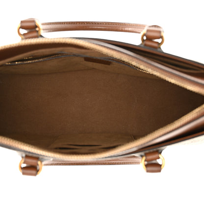 Gucci GG Supreme Monogram Small Zip Top Tote Beige Tuscany 5 of 17