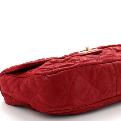 Chanel Iridescent Calfskin Large Chic Quilt Flap Red 9 of 10