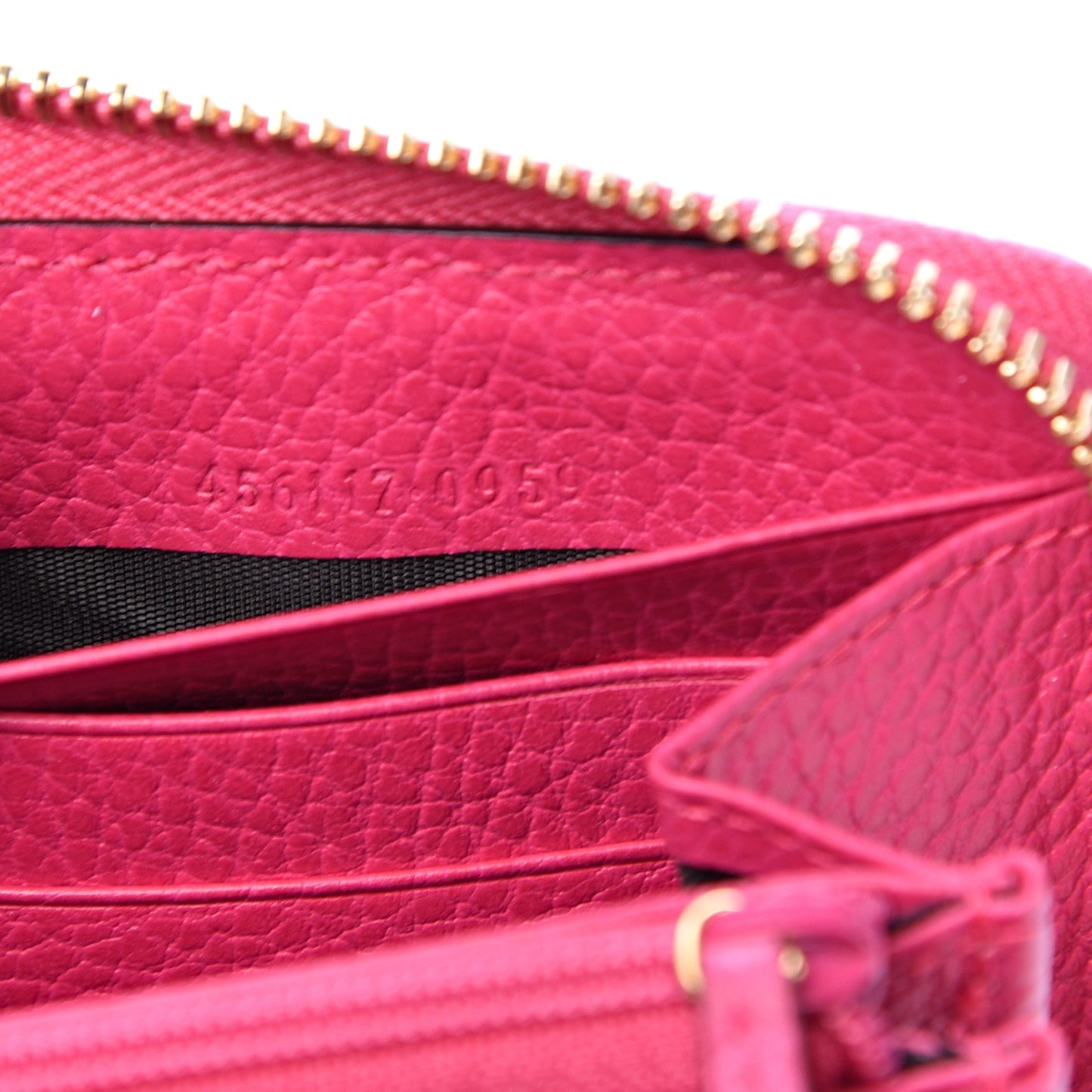 Dollar Calfskin GG Marmont Zip Around Wallet Box Pink