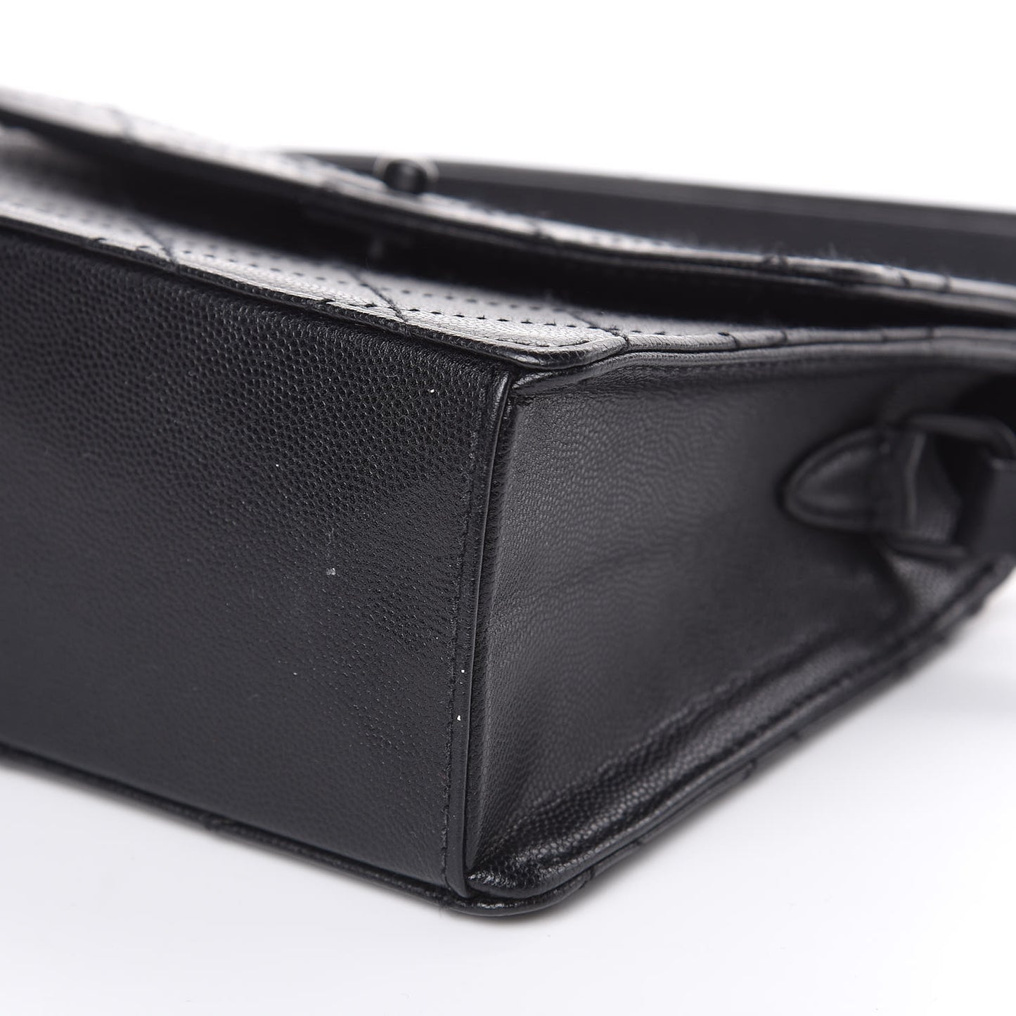 Caviar Diamond Stitched Square Flap So Black
