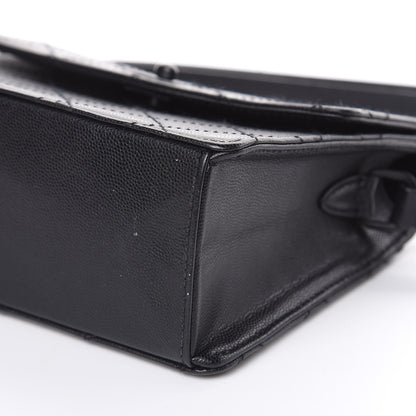 Chanel Caviar Diamond Stitched Square Flap So Black 10 of 15