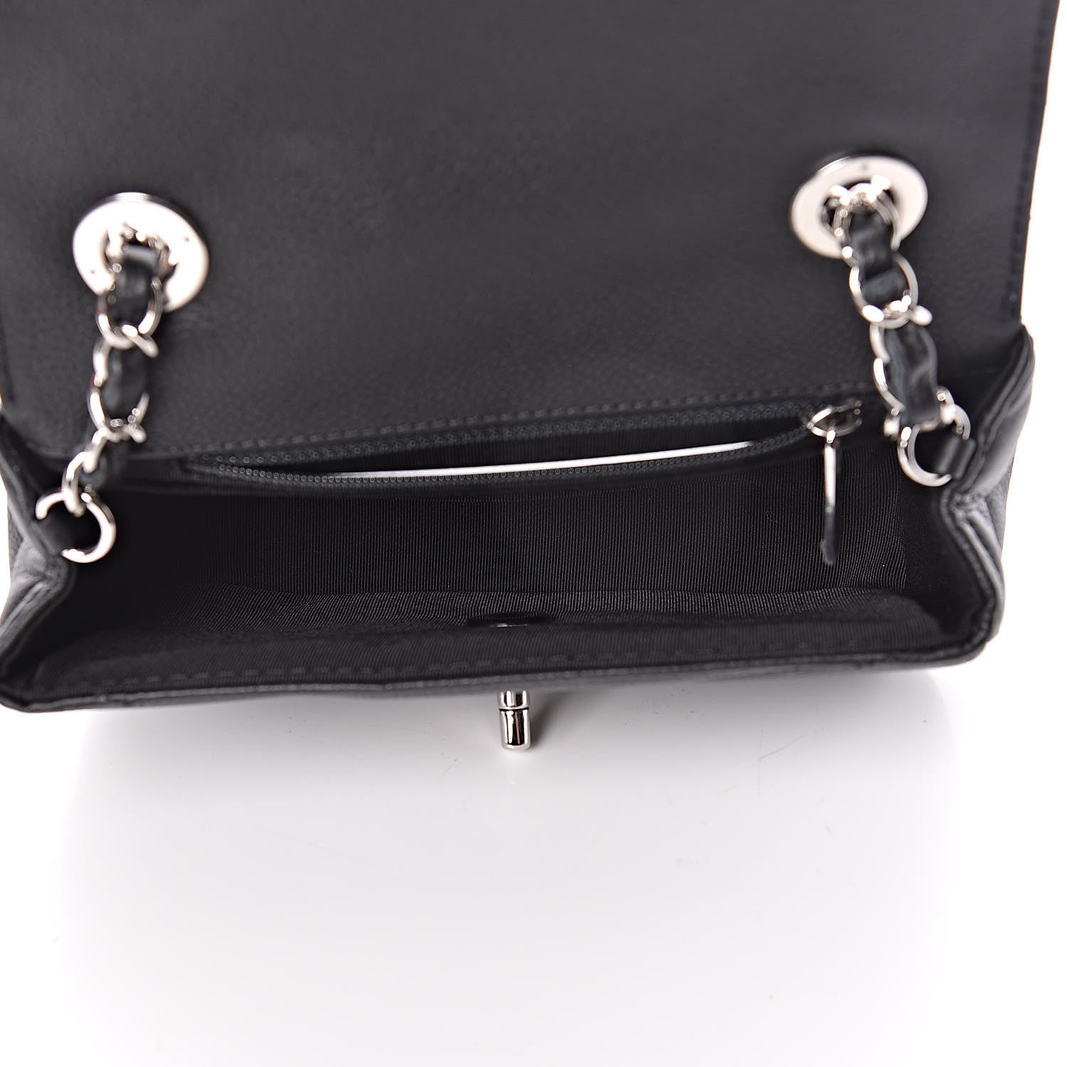 Chanel Caviar Chevron Quilted Small Single Flap Black 5 of 11