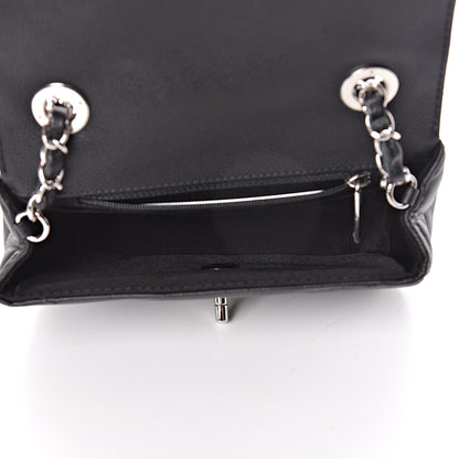 Chanel Caviar Chevron Quilted Small Single Flap Black 5 of 11