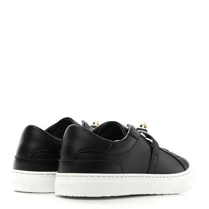 Hermes Calfskin Day Sneakers 37 Black 4 of 10