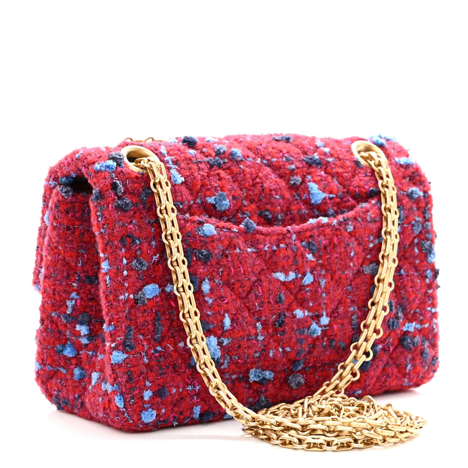 Chanel Tweed Quilted 2.55 Reissue Mini Flap Red Multicolor 3 of 10