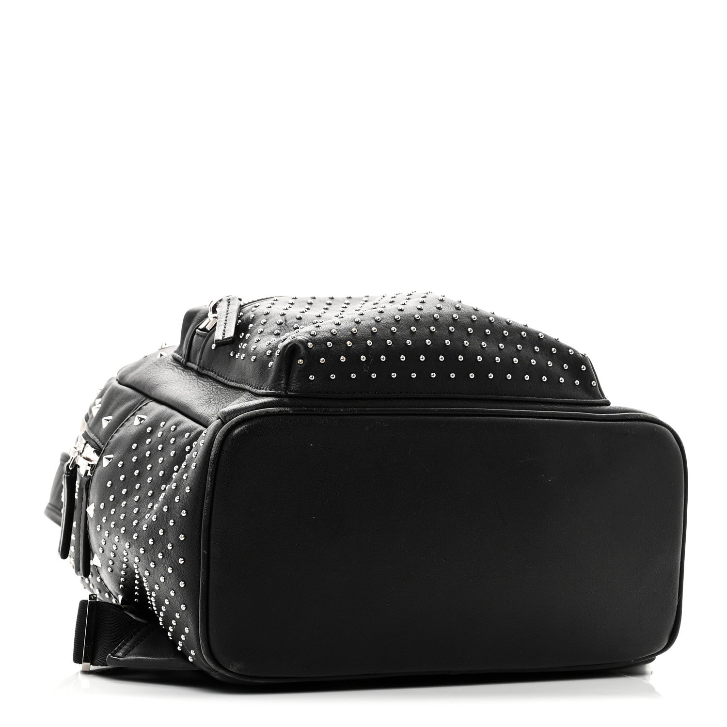 MCM Calfskin Studded Small Stark Backpack Black 4 of 9