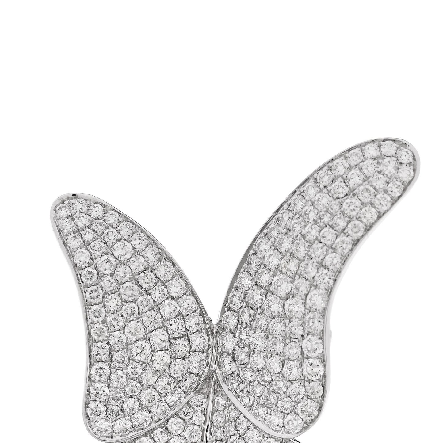 18K White Gold Diamond 3.25ctw Butterfly Ring 54 7