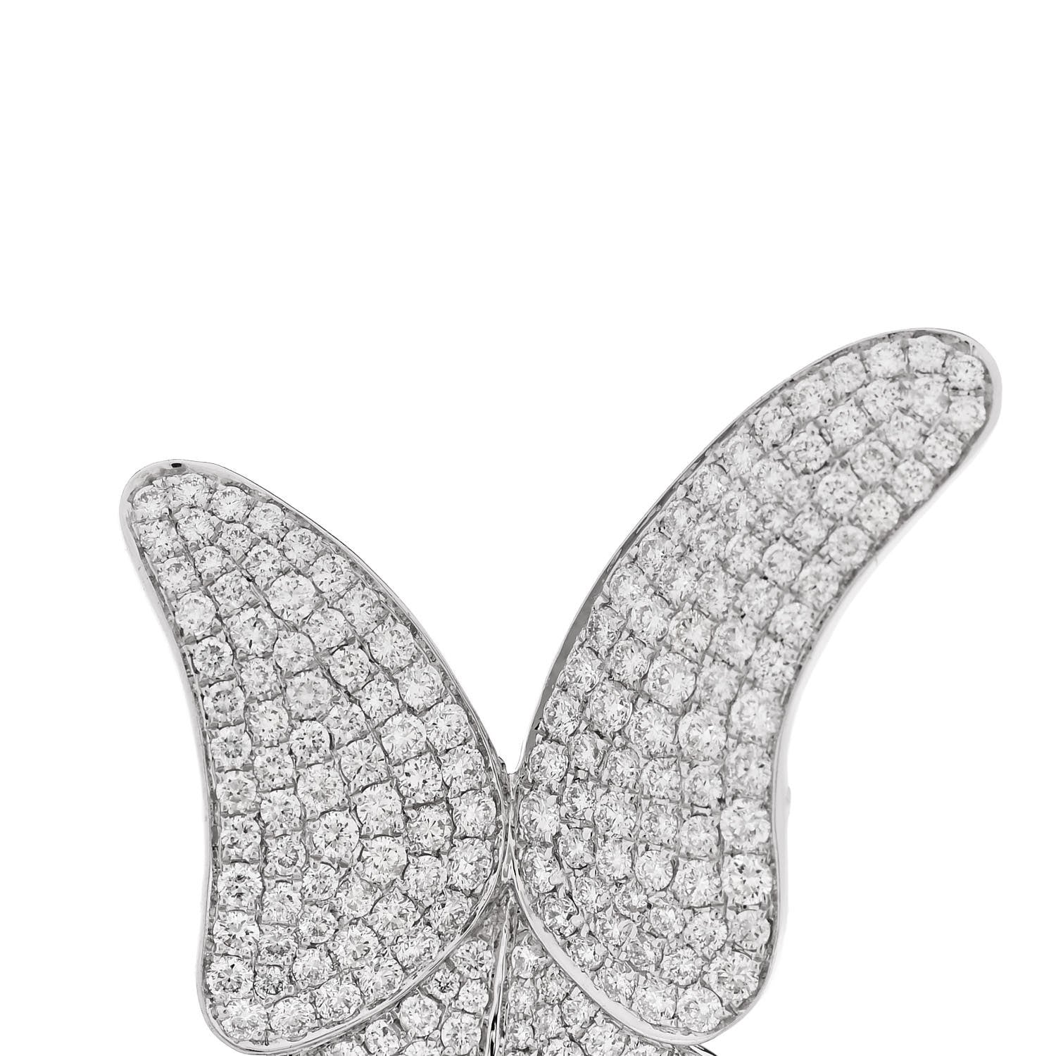 Parker & West by FASHIONPHILE 18K White Gold Diamond 3.25ctw Butterfly Ring 54 7 7 of 9