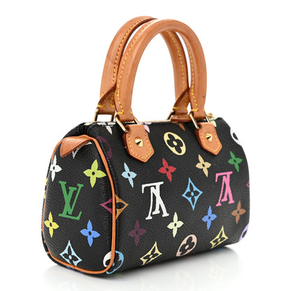 Louis Vuitton Monogram Multicolor Mini Sac HL Speedy Black 3 of 12