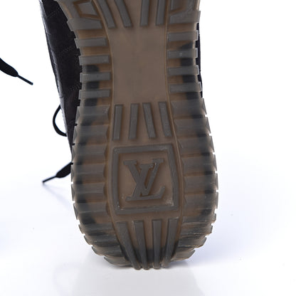 Louis Vuitton Suede Damier Infini Run Away Sneakers 6.5 Black 9 of 12