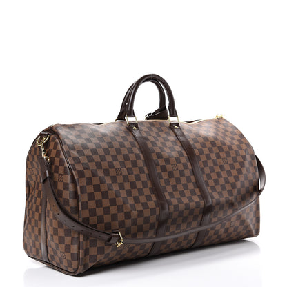 Louis Vuitton Damier Ebene Keepall Bandouliere 55 2 of 12