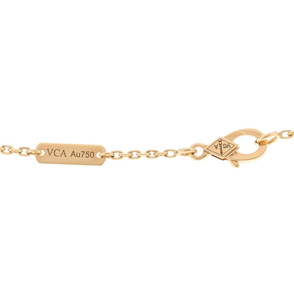 Van Cleef & Arpels 18K Yellow Gold Black Onyx Vintage Alhambra Pendant Necklace 4 of 5