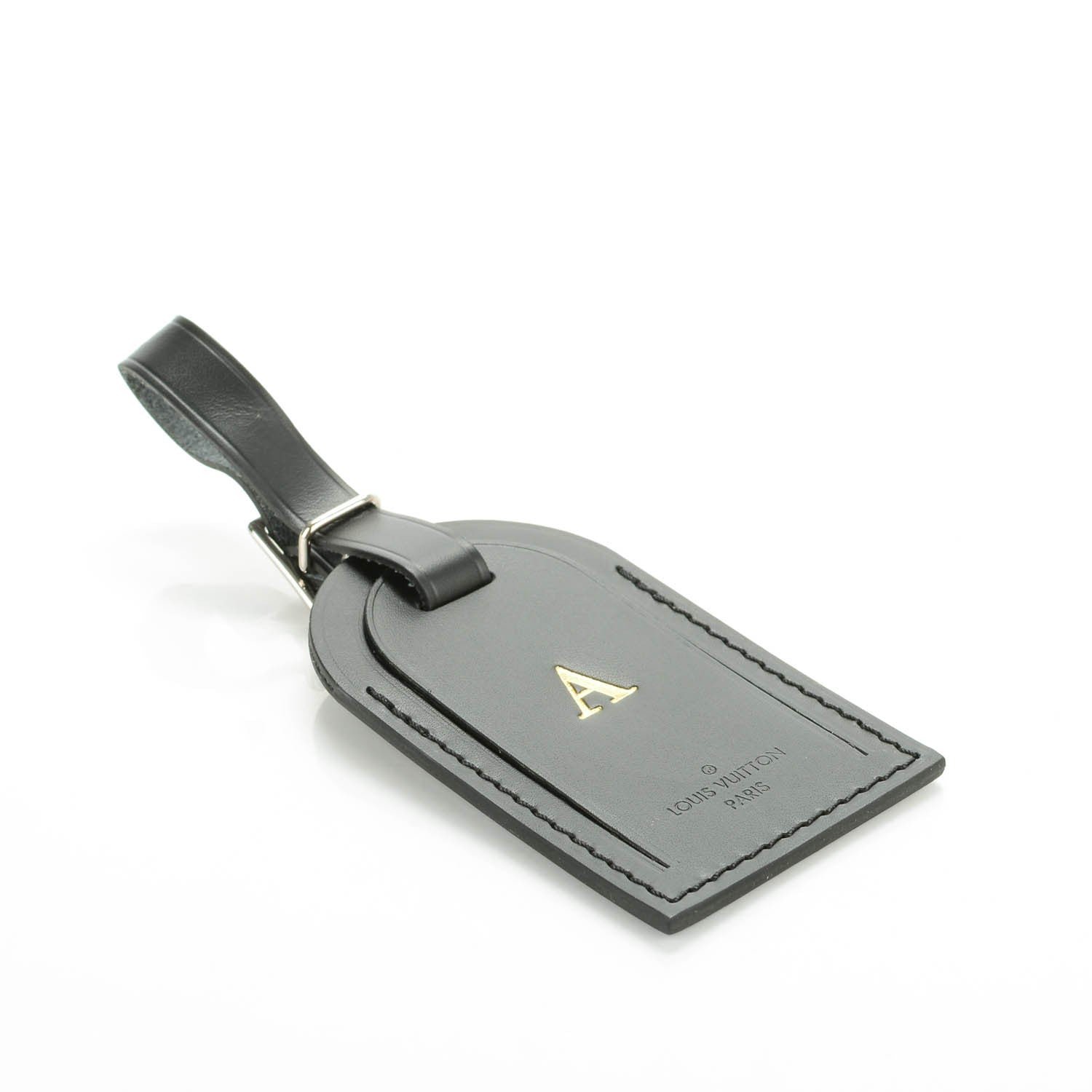 Louis Vuitton Calfskin Black Luggage Tag 4 of 5