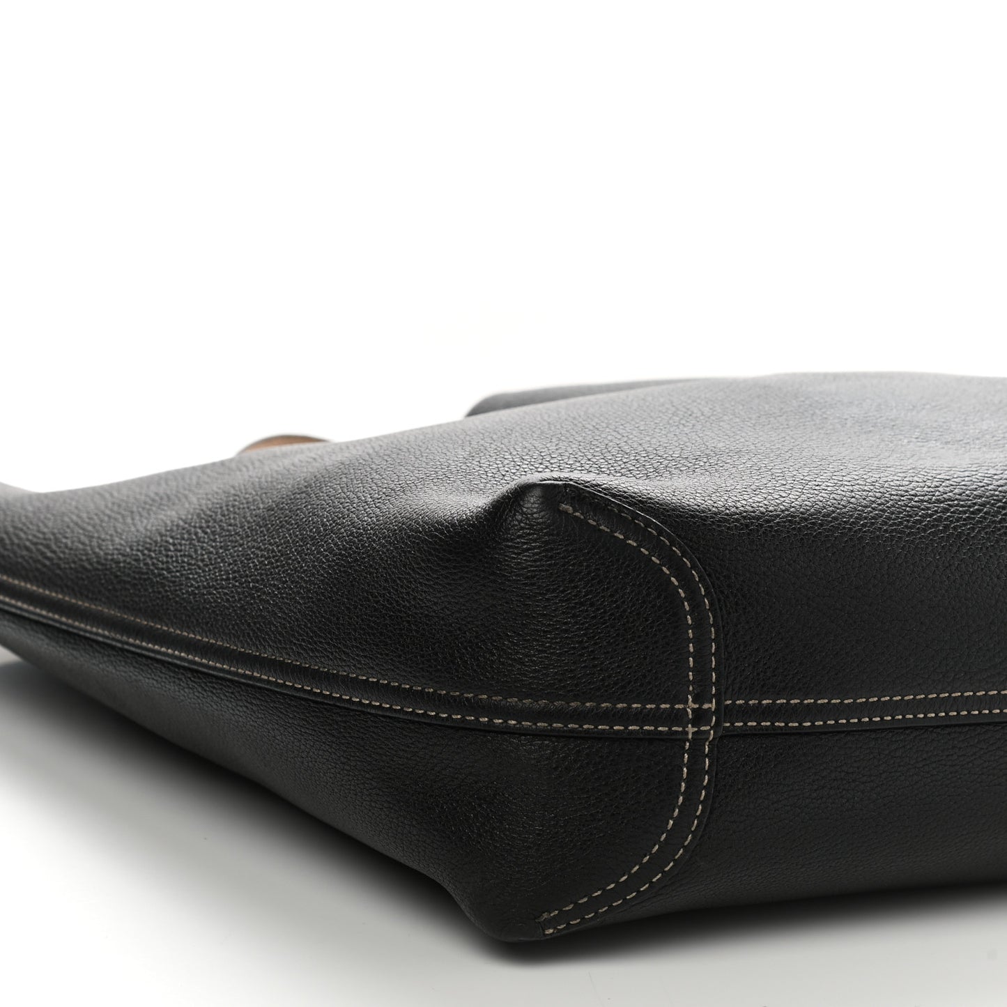 Cellarius Calfskin Bi-Color Medium Ramble Reversible Tote Black Camelia