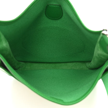 Hermes Toile Taurillon Clemence Evelyne III PM Bambou Ecru 5 of 10