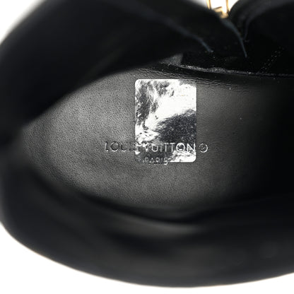 Louis Vuitton Calfskin Monogram Wonderland Flat Ranger Boots 39 Black 7 of 9