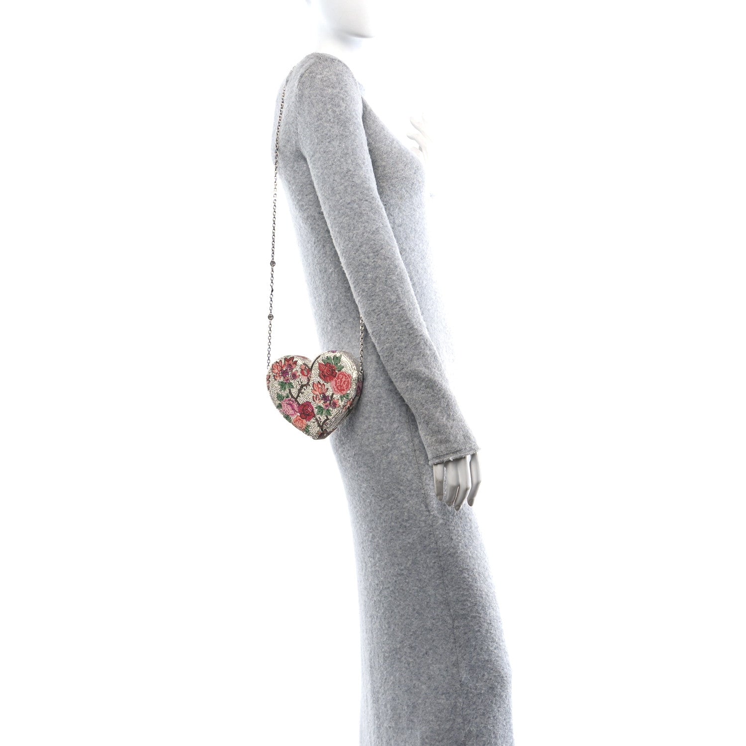 Judith Leiber Crystal Heart Secret Garden Minaudiere Clutch Multicolor 3 of 12